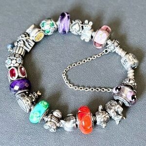 vtg Pandora Charm Bracelet